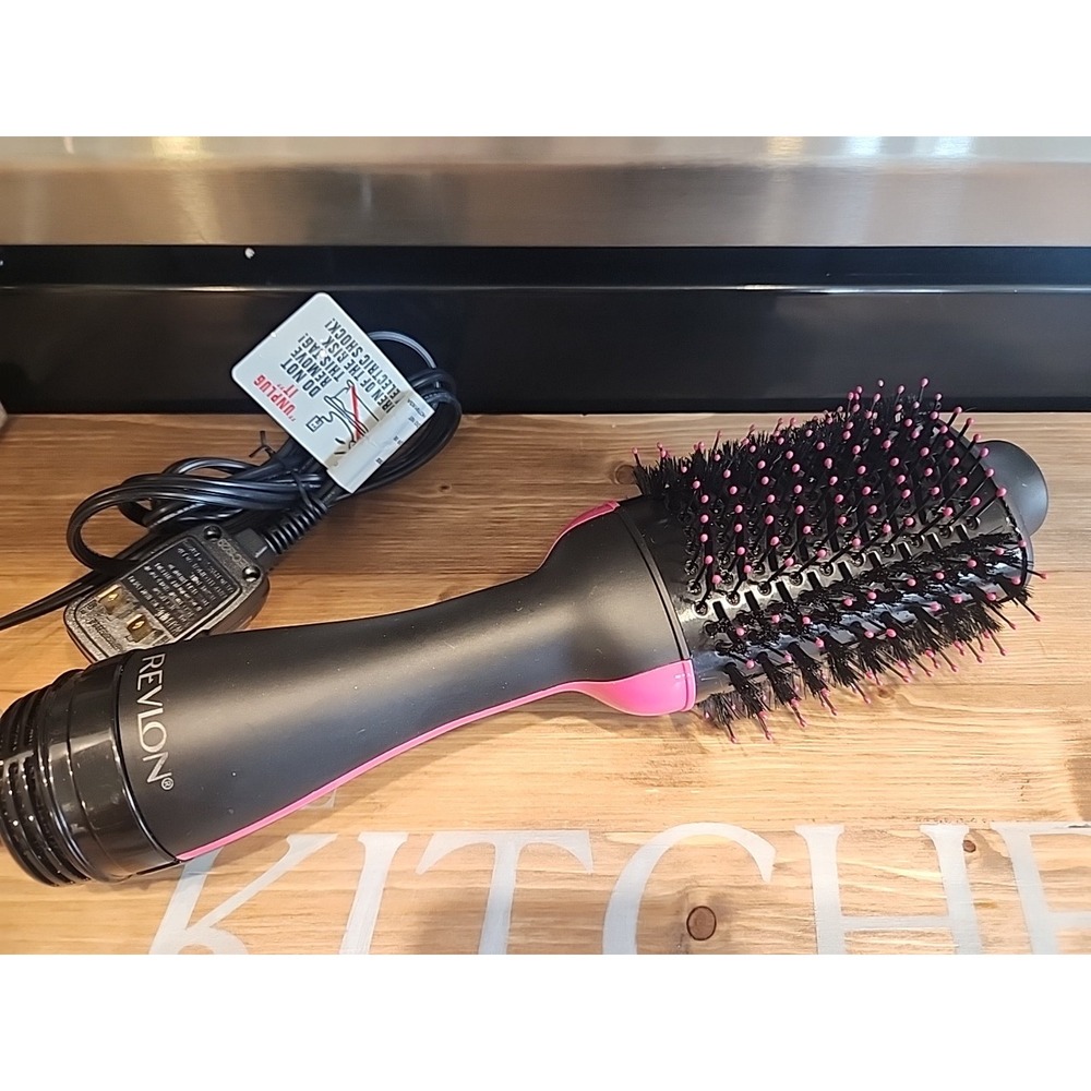 Revlon 1100W Hair Dryer and Volumizer Hot Air Brush Black